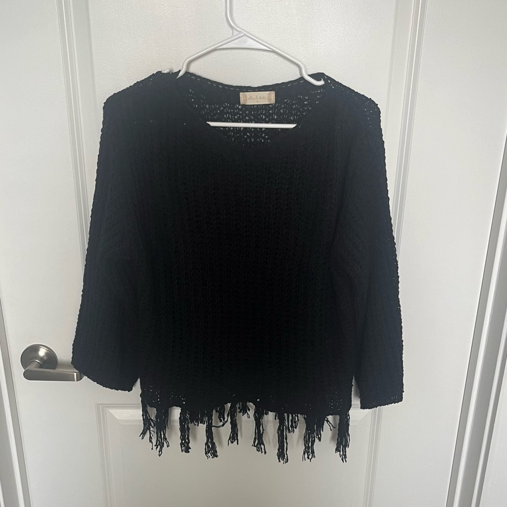 Black knit sweater